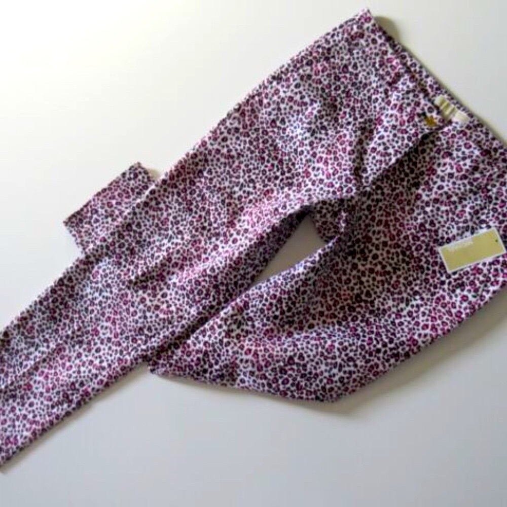 Pink Leopard Animal Print Pants by Michael Kors, size 4 or Small